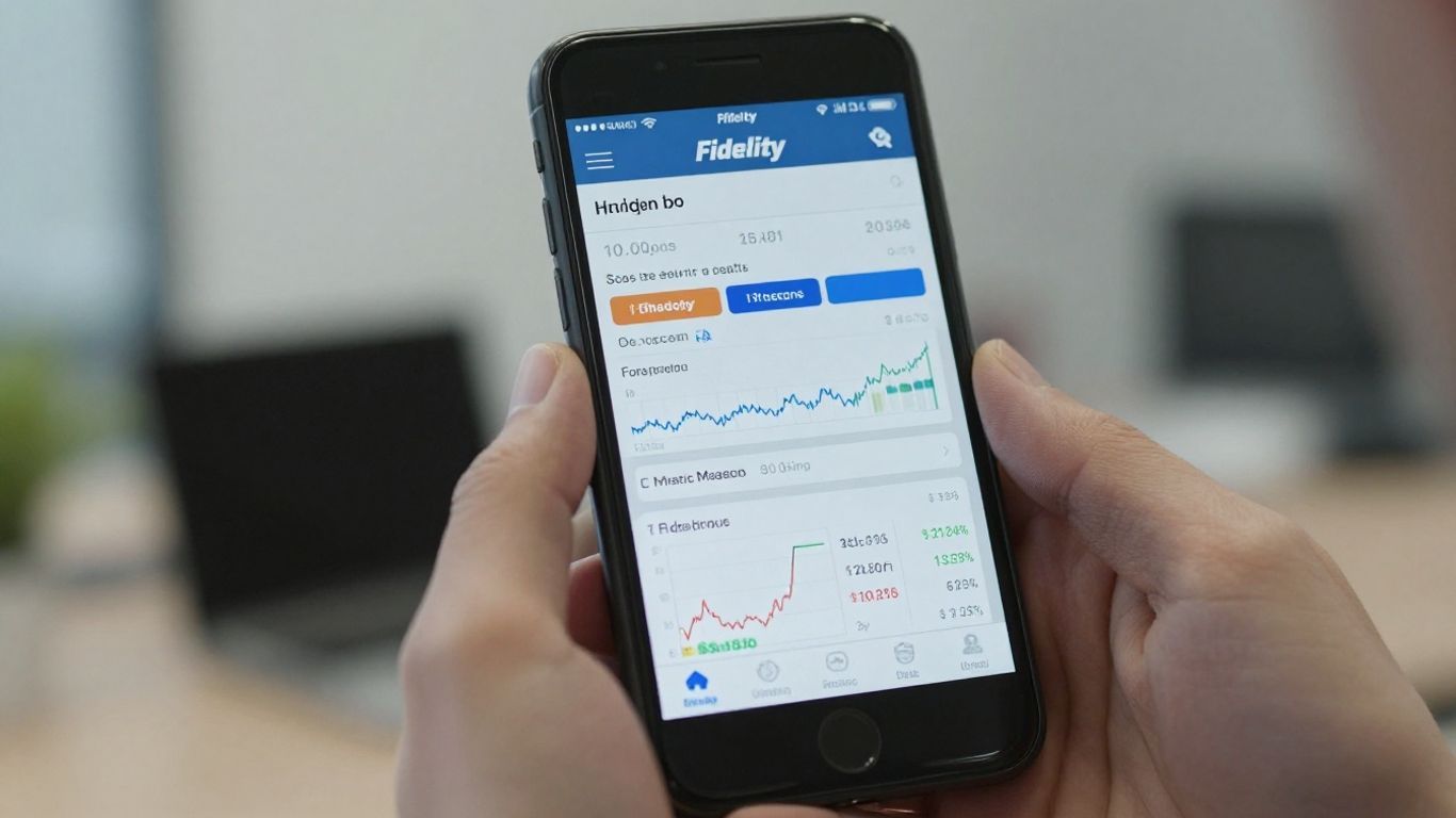 Fidelity trading app on a smartphone screen.