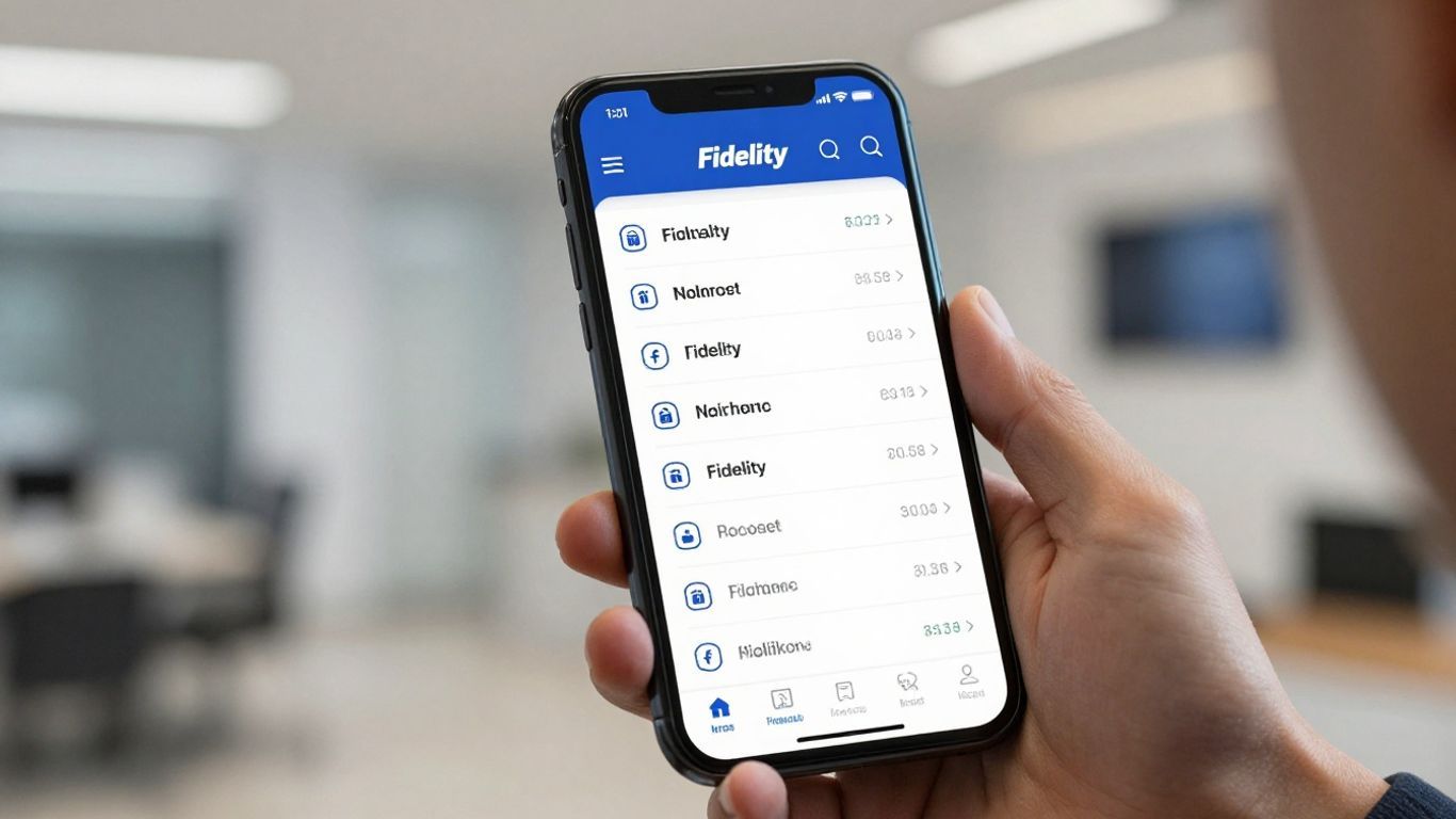Fidelity app on a smartphone screen.