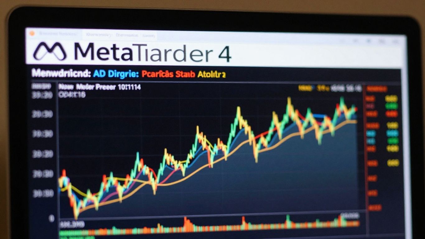 MetaTrader 4 spread indicator on a trading chart.