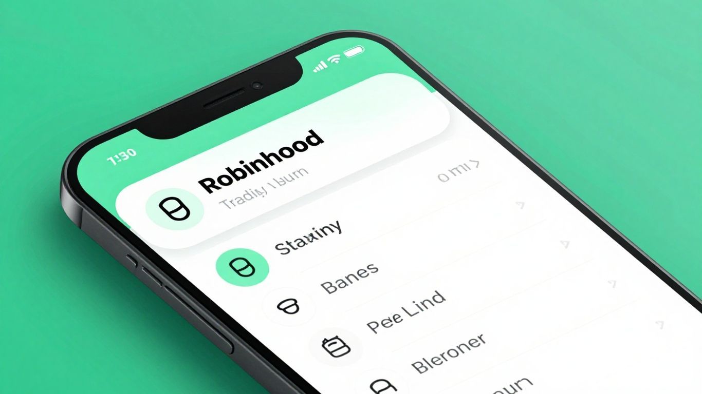Robinhood trading platform interface on a screen.