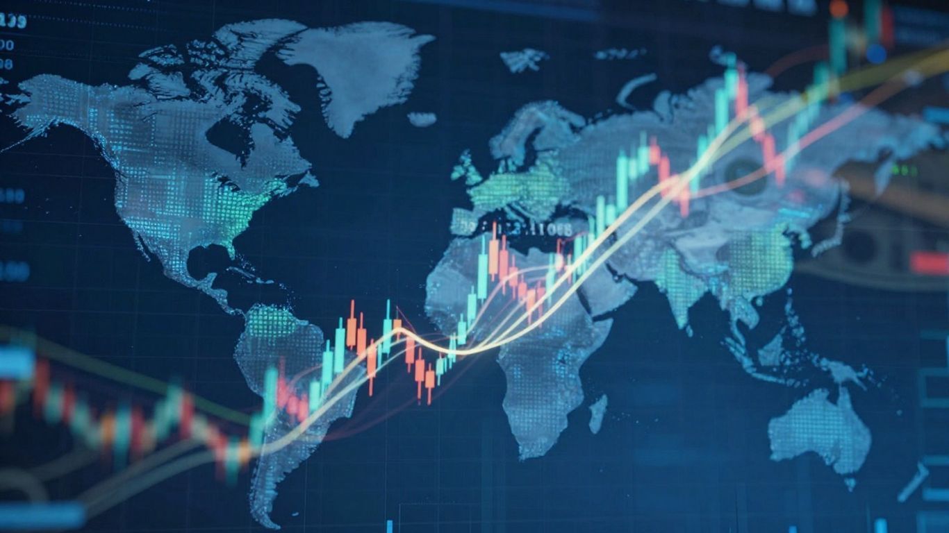Forex Factory app interface with market data.