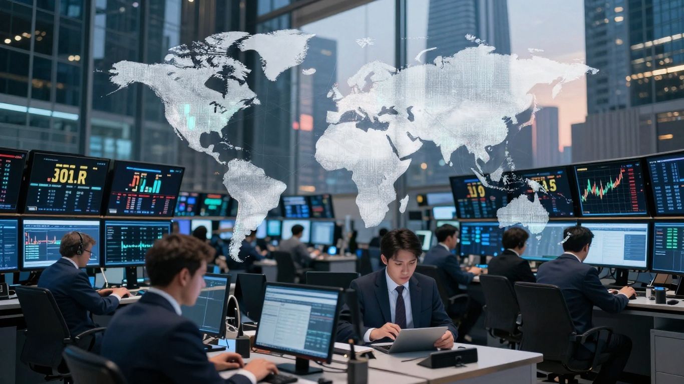 Global financial markets and trading activity.