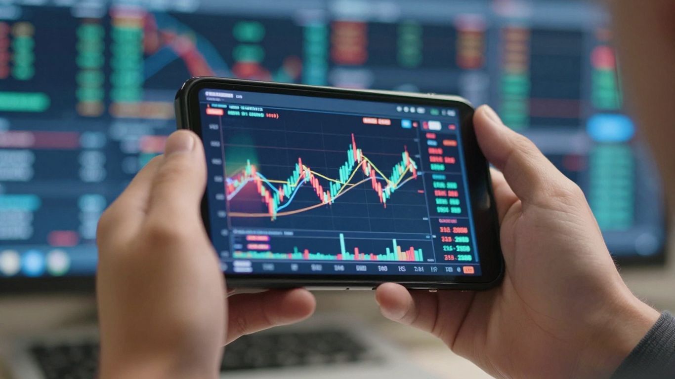 Interactive Brokers trading platform interface on a smartphone.