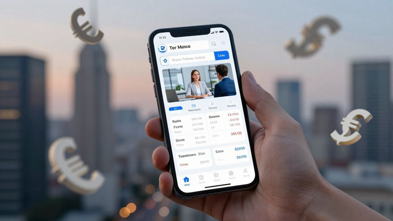 Beginner forex trader managing trades on a smartphone.
