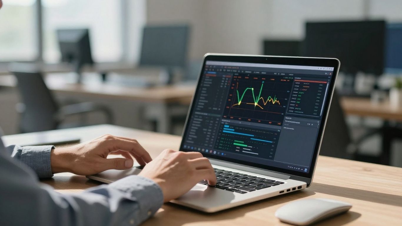 Oanda trading platform interface on a laptop screen.