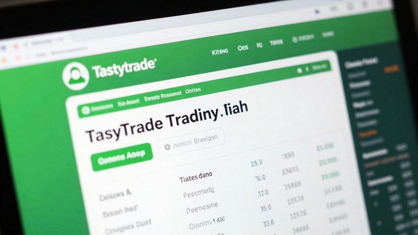 tastytrade trading app interface on a screen