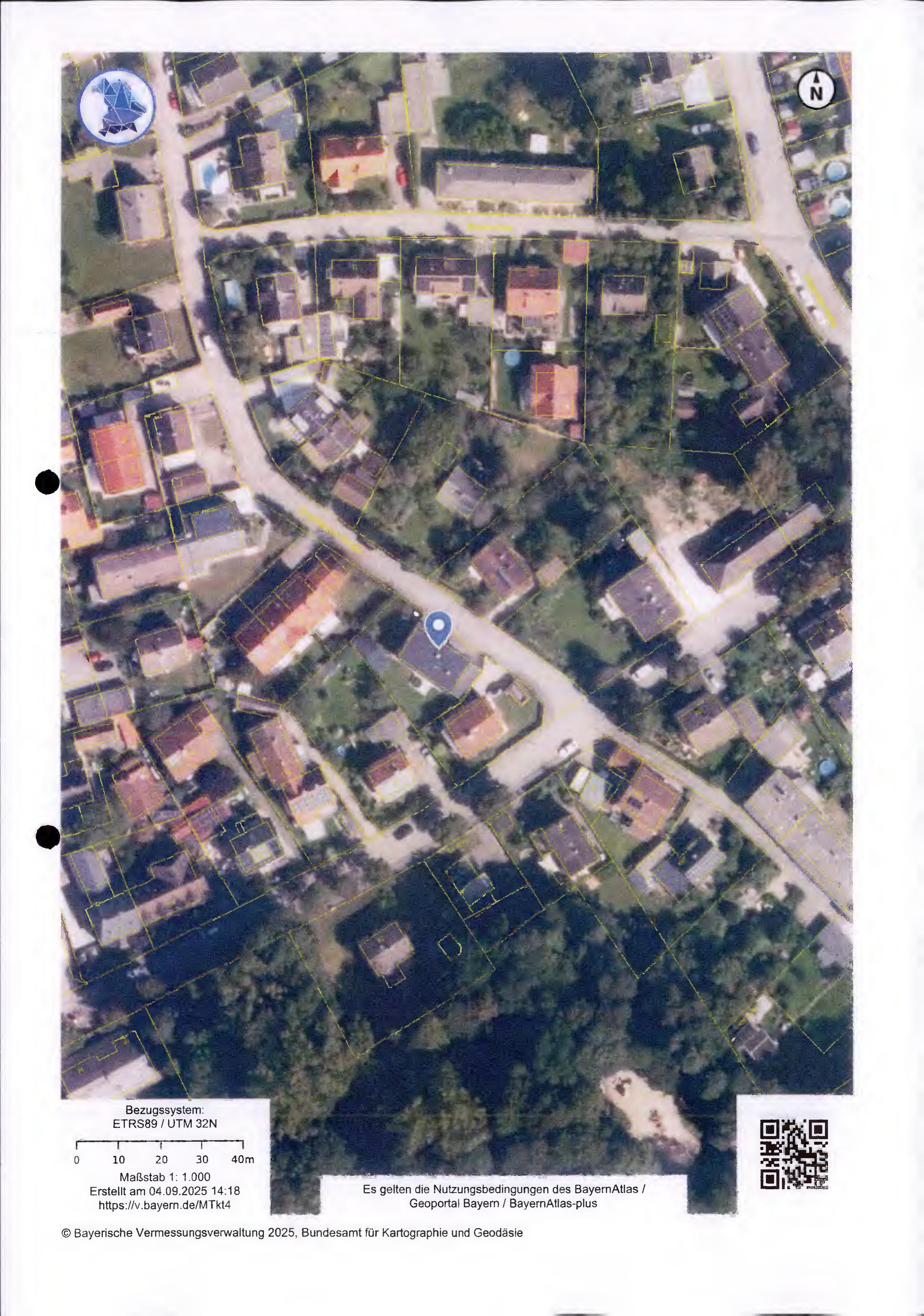 Luftbild — Zweifamilienhaus in Mühldorf, 84453