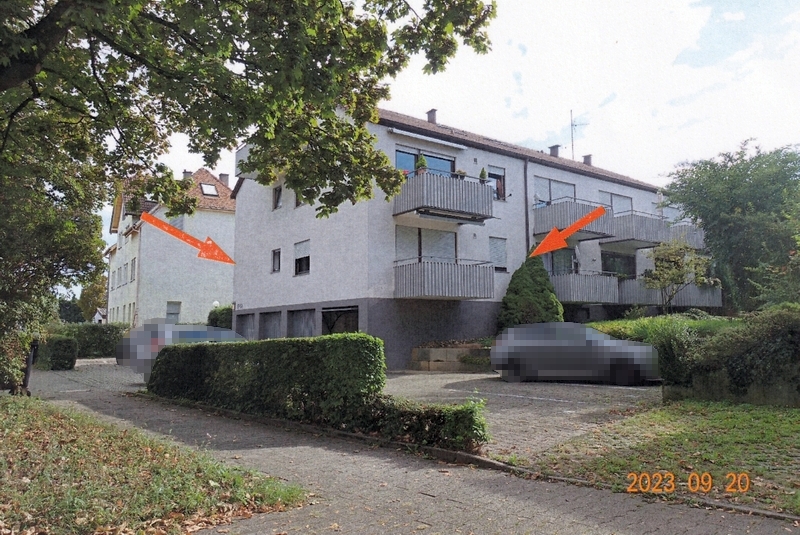 Außenansicht vorne — Mehrfamilienhaus in Stuttgart-Hofen, Wagrainstraße 57