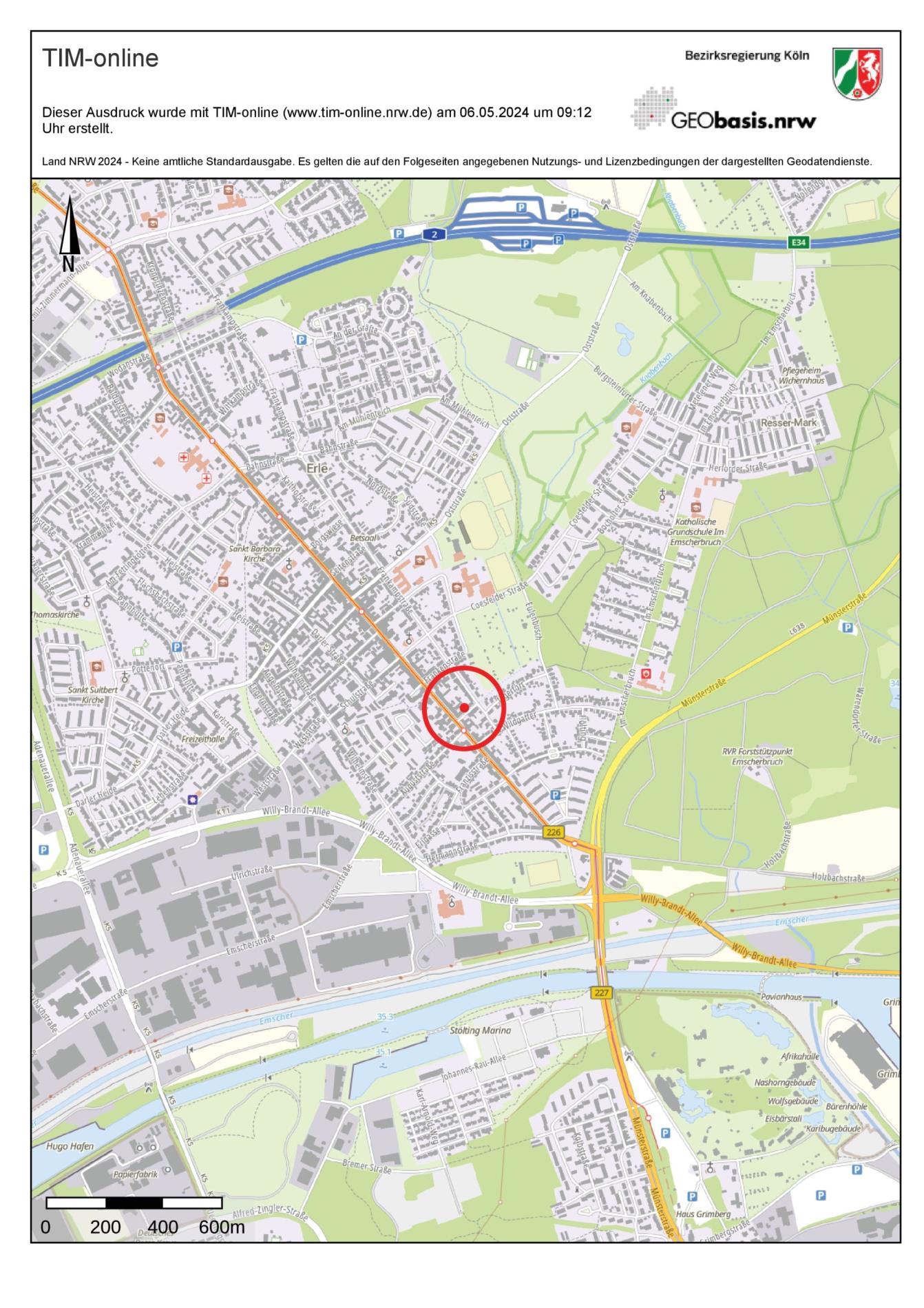 Lagekarte — Eigentumswohnung in Marl, 45770