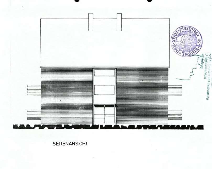 Ansichtszeichnung — Mehrfamilienhaus Römerstr. 112, Duisburg