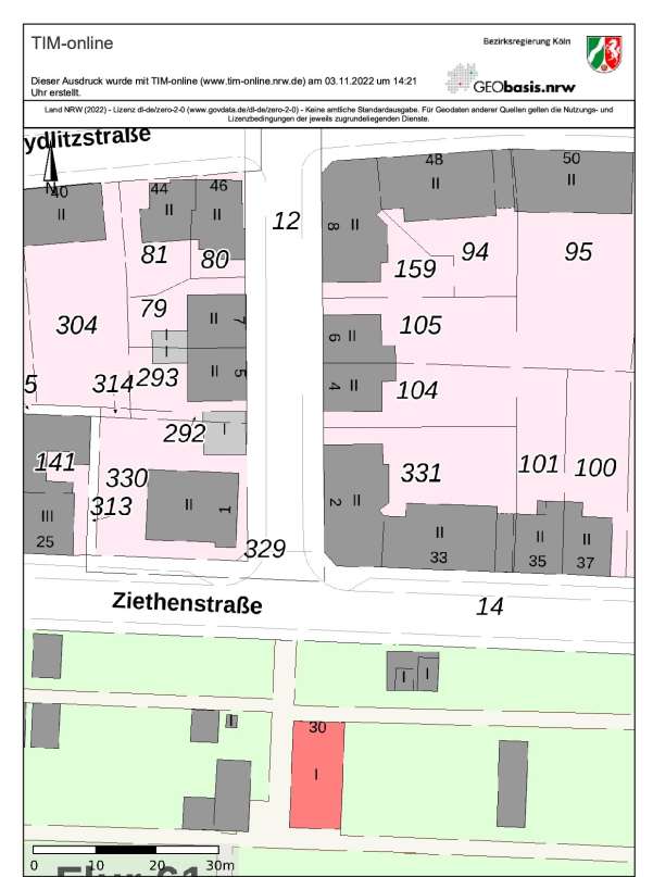 Flurkarte — Eigentumswohnung in Duisburg, 47169