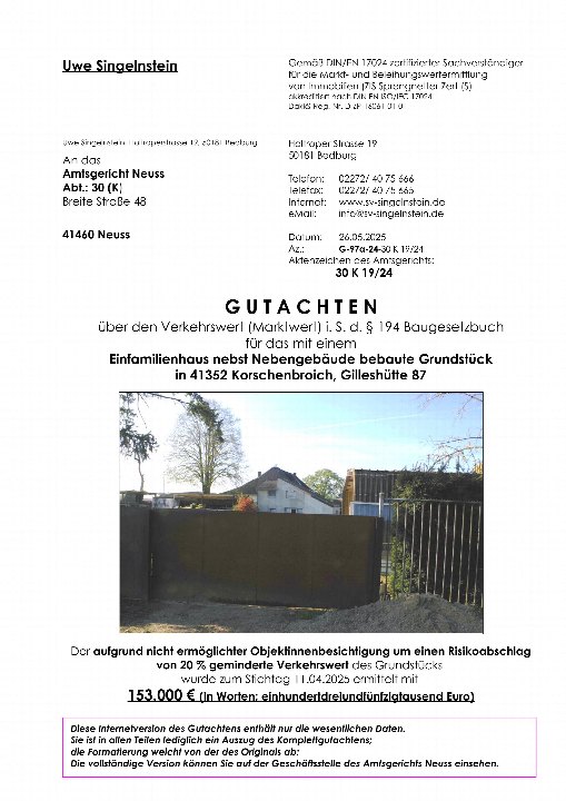 Textseite — Einfamilienhaus in Bedburg
