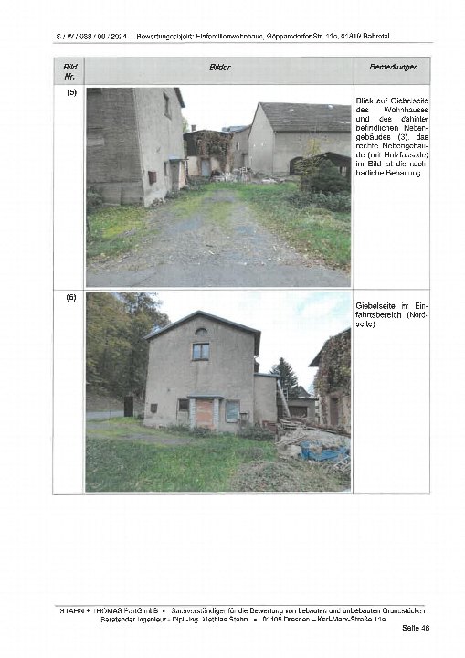 Seitenansicht — Einfamilienhaus in Bahretal Grundbuch von Göppersdorf, Roßbachstraße 6