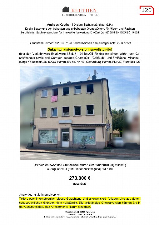 Textseite — Wohn-/Geschäftshaus in Hamm