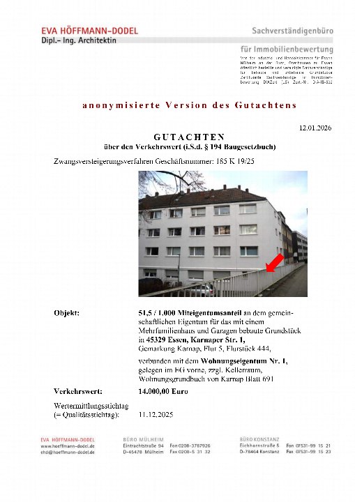 Textseite — Eigentumswohnung in Essen