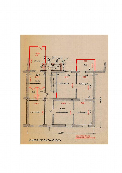 Grundriss — Mehrfamilienhaus Hehn 210, Mönchengladbach