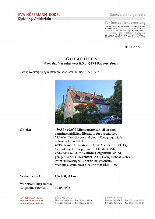 Textseite — Eigentumswohnung in Essen