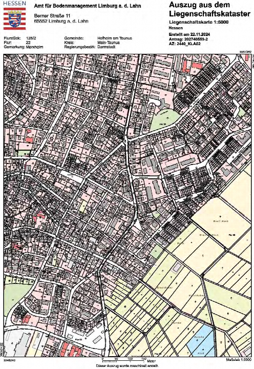 Flurkarte — Wohn-/Geschäftshaus in Hofheim am Taunus, 65719