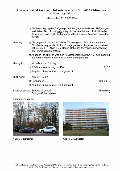 Textseite — Eigentumswohnung in Unterschleißheim