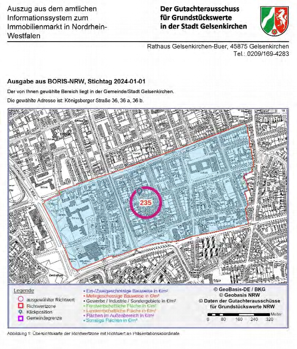 Lagekarte — Eigentumswohnung (1 bis 2 Zimmer) in Gelsenkirchen, 45881