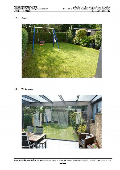 Garten — Reihenhaus in Köln Langenbrück, Aloeweg 91