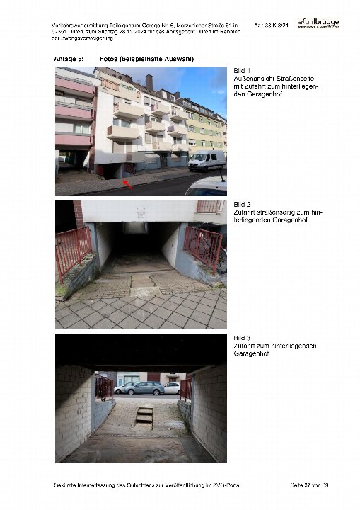 Textseite — Garage in Düren