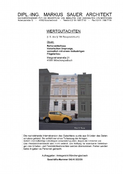 Textseite — Reihenhaus in Mönchengladbach Foto