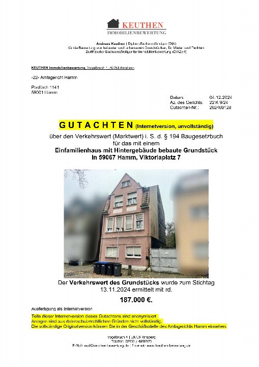 Textseite — Einfamilienhaus in Hamm