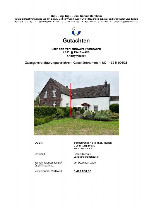 Textseite — Einfamilienhaus in Essen