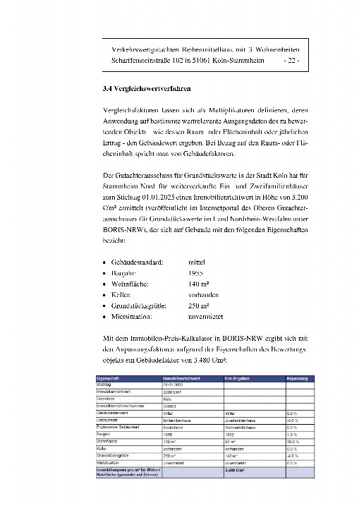 Textseite — Reihenhaus in Köln