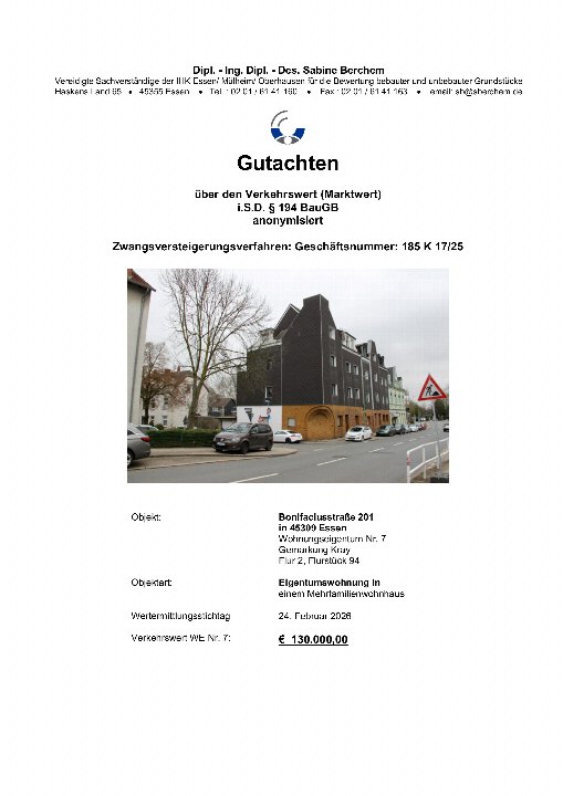Textseite — Eigentumswohnung in Essen
