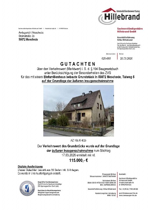 Textseite — Einfamilienhaus in Meschede