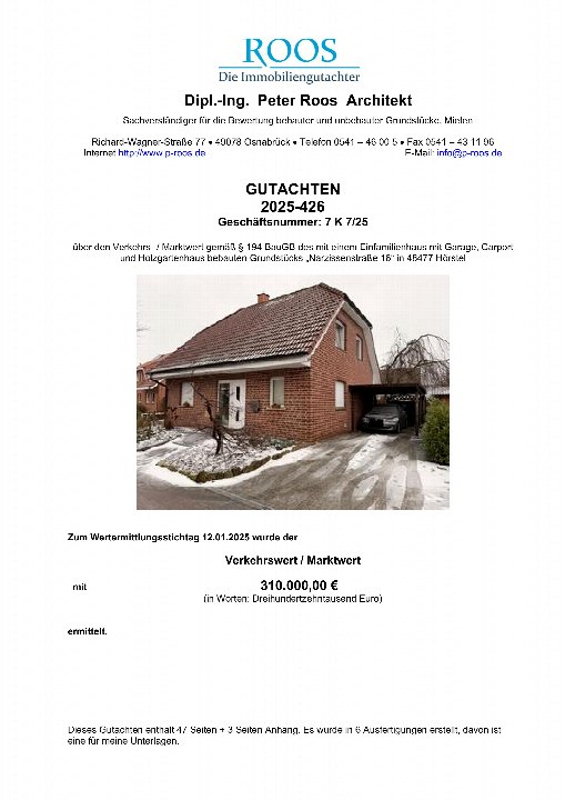 Textseite — Einfamilienhaus in Hörstel
