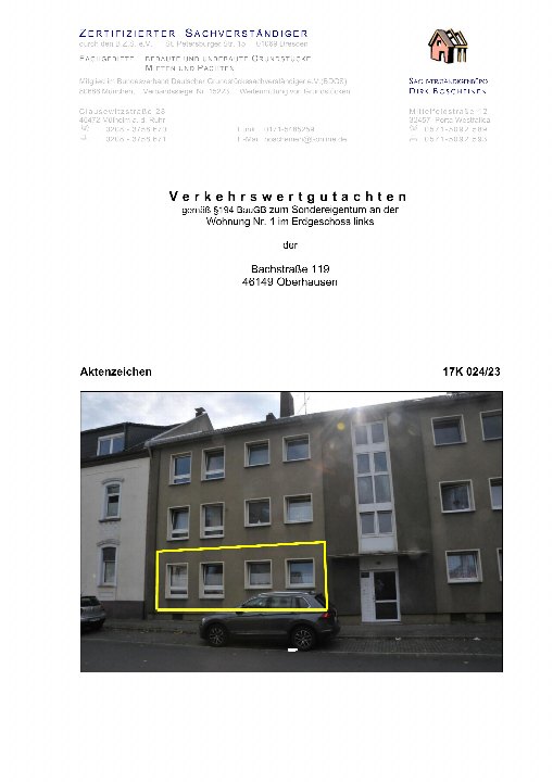 Textseite — Eigentumswohnung in Oberhausen