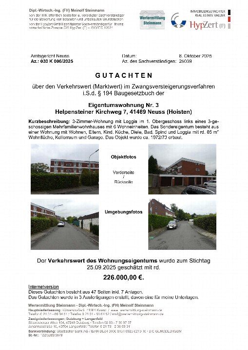 Außenansicht vorne — Eigentumswohnung in Neuss, Helpensteiner Kirchweg 7