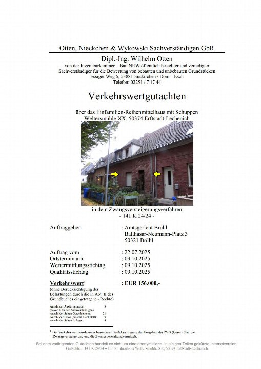 Textseite — Reihenhaus in Erftstadt